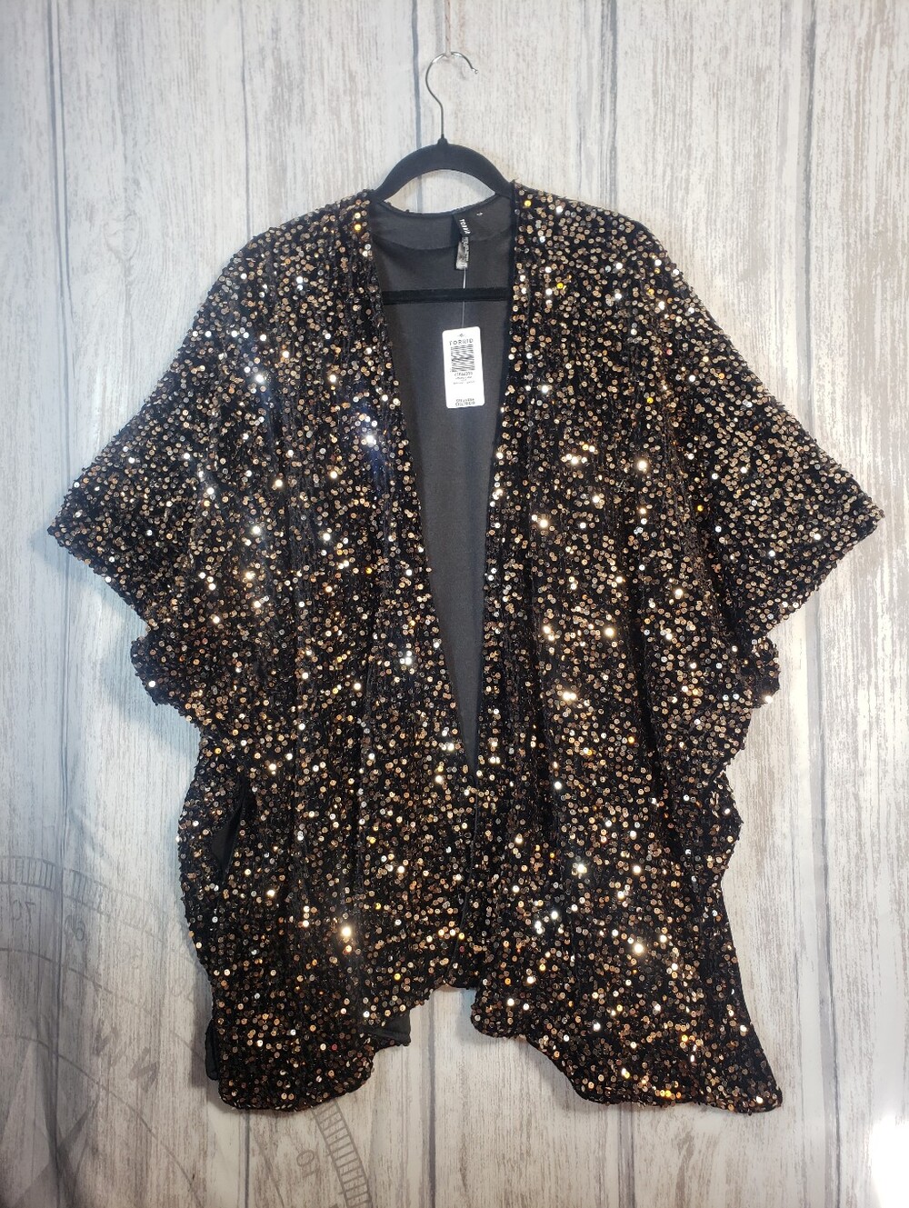 Torrid One Size Plus Sequined Kimono Jacket Going Out Glam Party New Years NWT